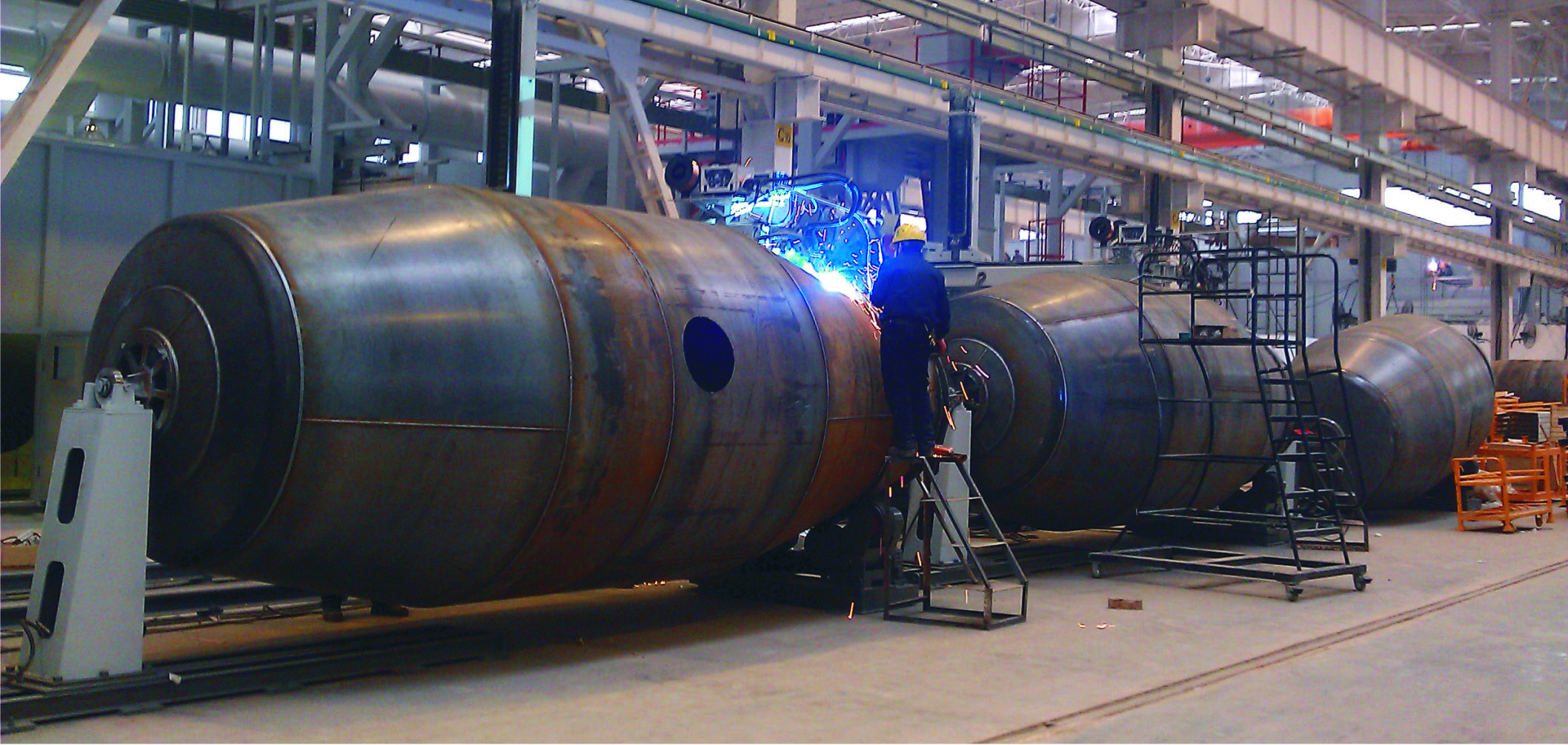 cement mixer welding system