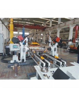 straight pipe flange four-point welding workstation