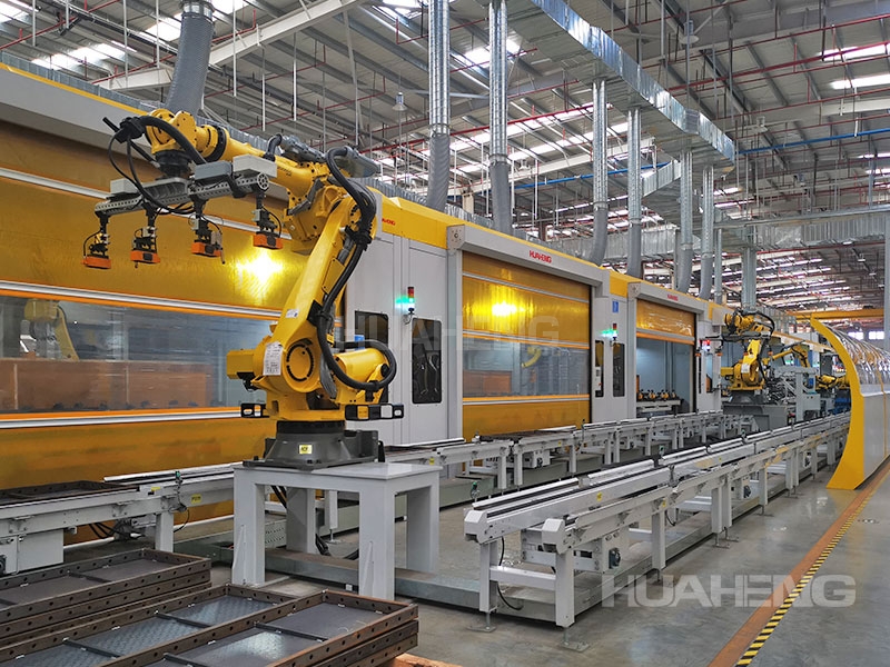 unmanned production line for climbing frame products