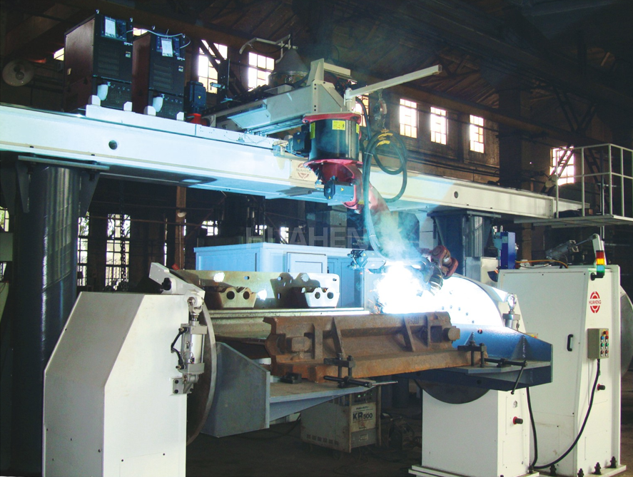 central slot welding system in coal mine