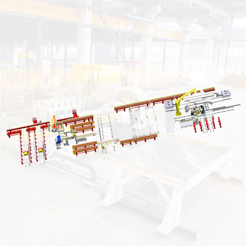 automatic production line for precision cold processing of medium and thick-walled pipe grooves 8-24