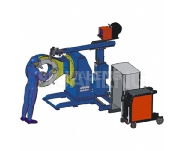 hollow positioner type pipe welding workstation